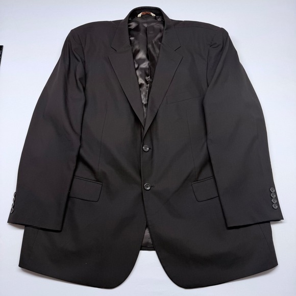 Ferretti Uomo Mens Brown Super 100% Wool 2-Button Blazer Jacket 50R 46W